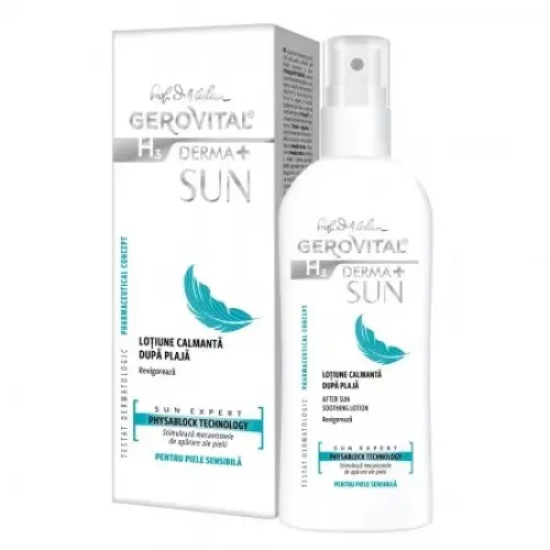 Gerovital H3 derma+ sun lotiune calmanta dupa plaja, 150ml, 46800 Zephyr Labs