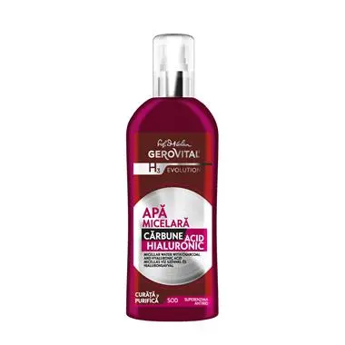 Gerovital H3 Evolution Apa micelara carbune si acid hialuronic 150 ml
