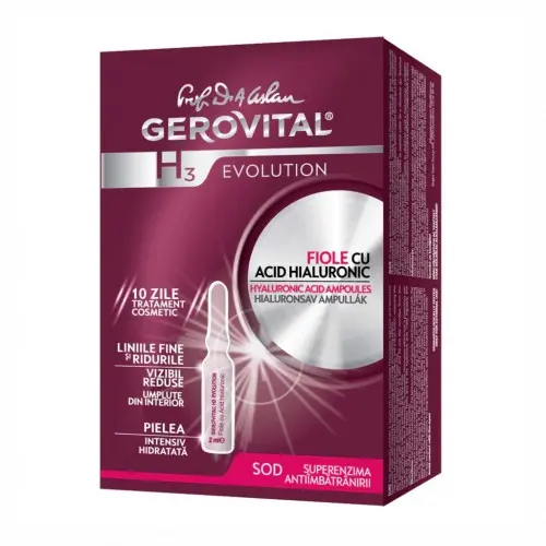 Gerovital H3 Evolution fiole cu acid hialuronic 10x2ml Zephyr Labs