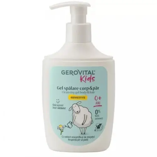 Gerovital Kids gel spalare corp si par sensitive, 300ml 7580 Zephyr Labs