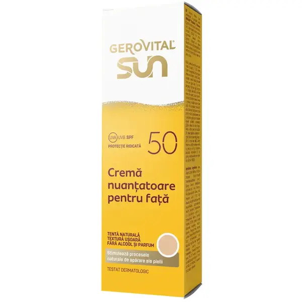 Gerovital Sun crema nuantatoare pentru fata SPF50 50ml