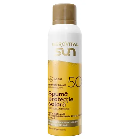 Gerovital Sun spuma protectie solara SPF50 150ml fl. Farmec
