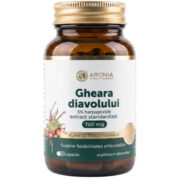 Gheara Diavolului 700 mg — 60 capsule cu extract concentrat din rădăcina plantei, pentru susținerea articulațiilor, mobilității și flexibilității | Plante Tradiționale