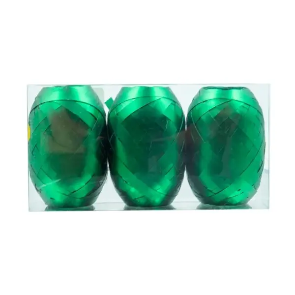 Ghem rafie pentru activitati crafts, verde metalic, 5 mm x 10 m, 3 bucati set
