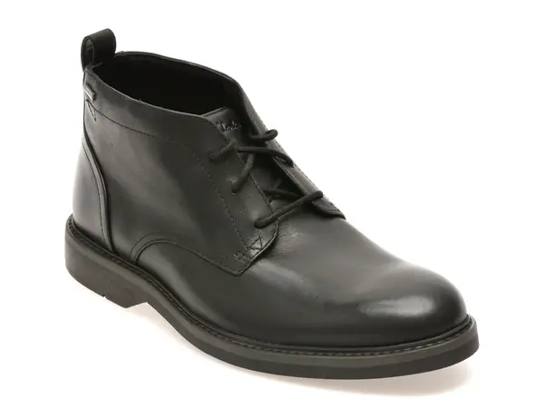 Ghete elegante CLARKS negre, ALDWIN MID GTX, din piele naturala