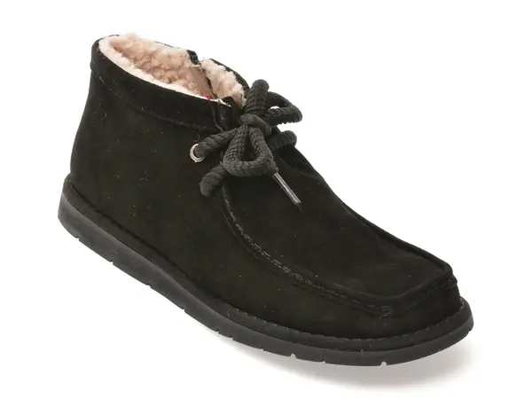 Ghete GRYXX negre, 4631783, din piele intoarsa