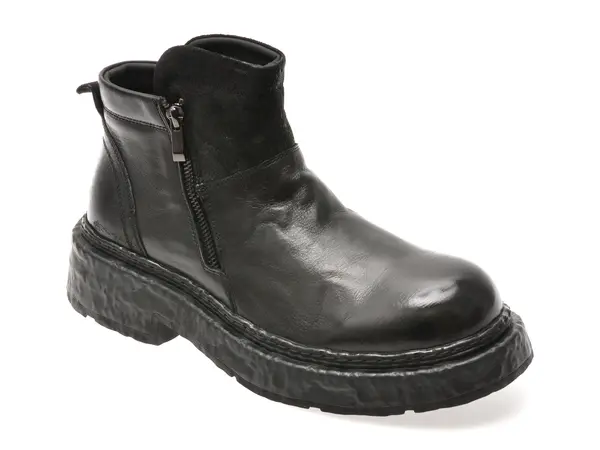 Ghete GRYXX negre, G7112, din piele naturala