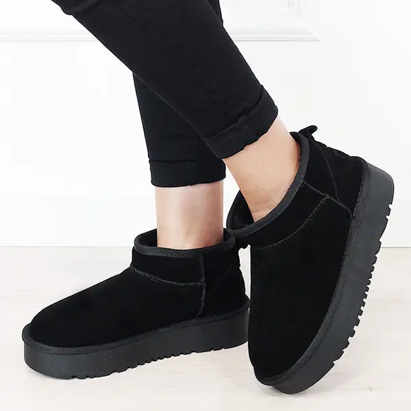 Ghete negre din piele naturala NN604 116