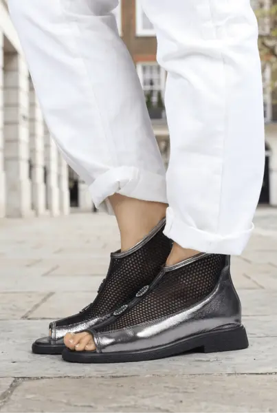 Ghete Perforate de Vara din Piele - FELY SILVER