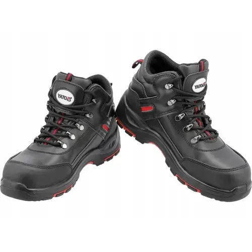 Ghete protectia muncii Yato YT-80655, Piele naturala, Negru, 44 EU