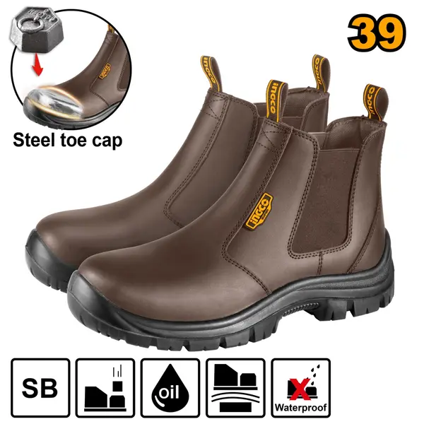 Ghete Protectie Maro cu Varf Metalic 39 INGCO SSH08SB.39