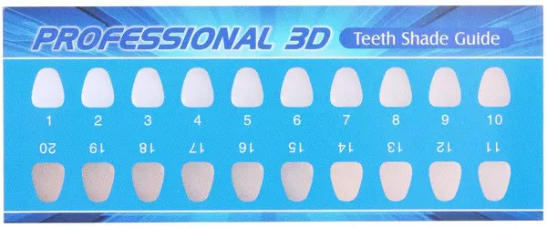 Ghid culori, Proffesional 3D, nuante pentru albirea dintilor, 20 culori