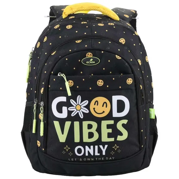Ghiozdan adolescenti, 46x32x18cm, Good Vibes Only, 61440, Ecada