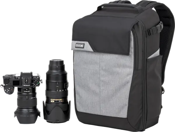 Ghiozdan aparat foto, obiective, flash si trepied, Think Tank Mirrorless Mover Backpack, 18L, Cool Grey
