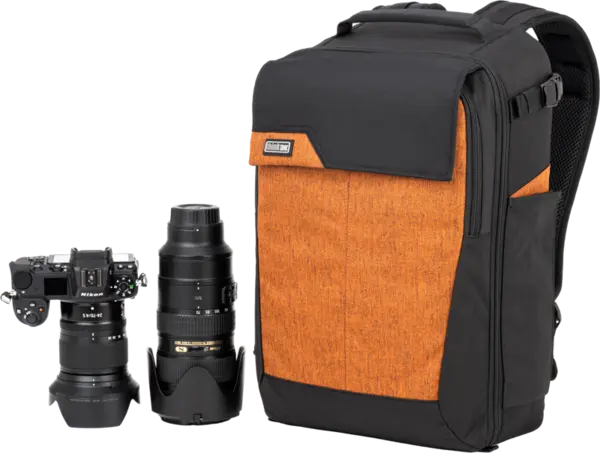 Ghiozdan aparat foto, obiective, flash si trepied, Think Tank Mirrorless Mover Backpack, 18L, Campfire Orange
