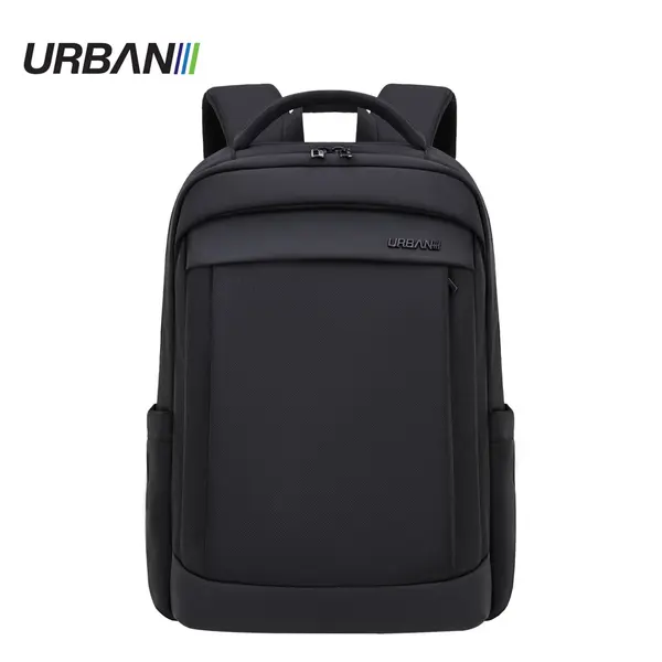 Ghiozdan compartiment laptop, urban black, 44x31x13 cm, Offishop