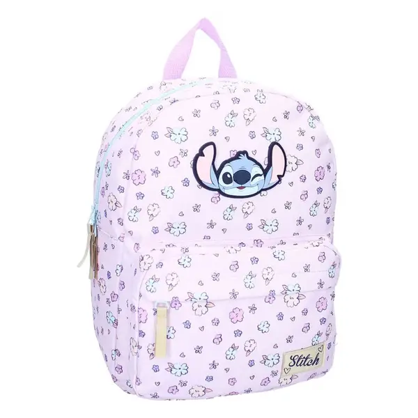 Ghiozdan copii, 36x27x12 cm, cu doua compartimente, multicolor, bretele ergonomice, intarite si ajustabile, Bloom, Stitch Engros