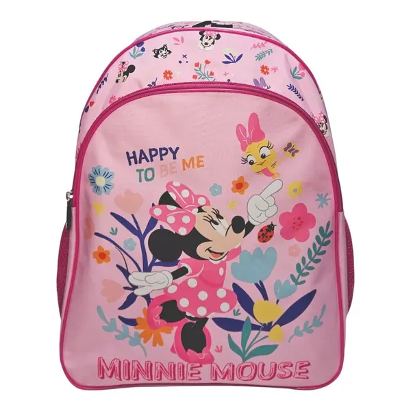 Ghiozdan copii, 40x30x11 cm, cu doua compartimente, multicolor, bretele intarite si ajustabile, Minnie Mouse Engros