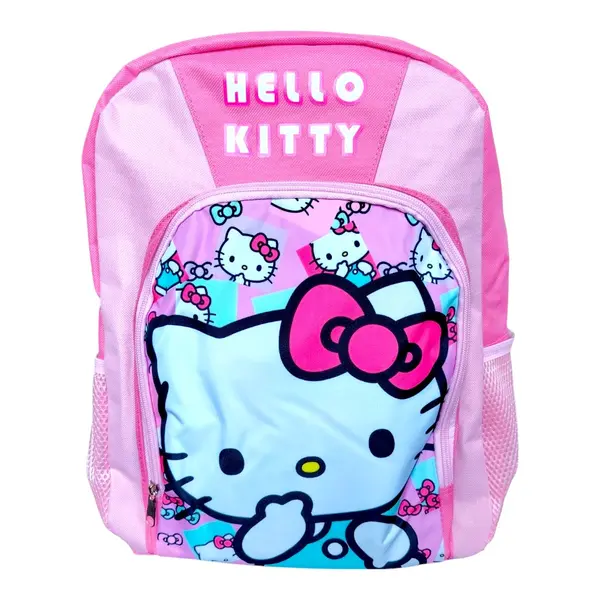Ghiozdan copii, 40x30x15 cm, cu doua compartimente, multicolor, bretele intarite si ajustabile, Hello Kitty Engros