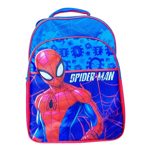 Ghiozdan copii, 42x30x17 cm, cu trei compartimente si doua buzunare laterale, multicolor, bretele ergonomice, intarite si ajustabile, benzi reflectorizante, Spiderman Engros