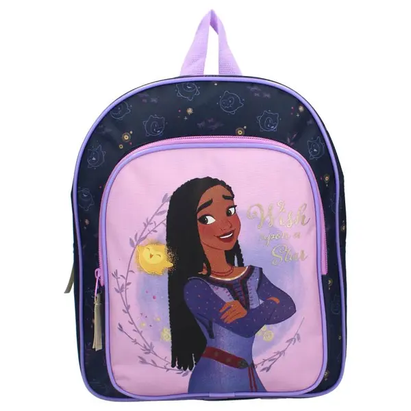 Ghiozdan cu doua compartimente, multicolor, 30x25x11 cm, cu bretele ajustabile si captusite, Wish Shining Star Engros