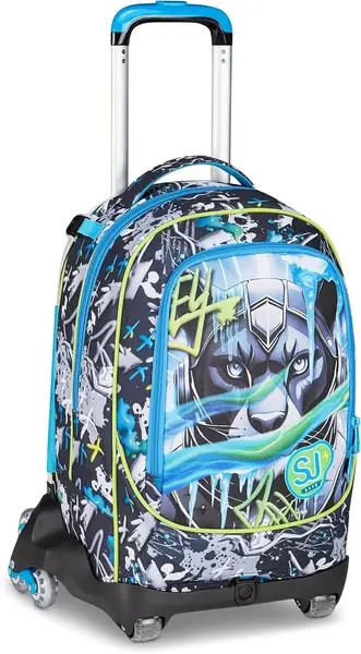 Ghiozdan cu roți Seven Jack Detach - Glace Panther