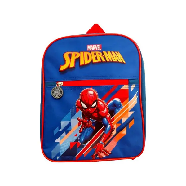Ghiozdan cu un compartiment principal si buzunar, 30x8x23 cm, bretele ajustabile si intarite, multicolor, Spiderman, Marvel Engros