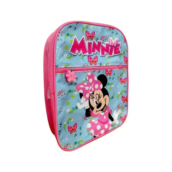 Ghiozdan cu un compartiment principal si buzunar, 30x8x23 cm, bretele ajustabile si intarite, multicolor, Minnie Mouse Engros