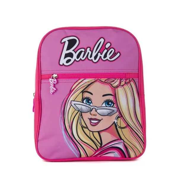 Ghiozdan cu un compartiment principal si buzunar, 30x8x23 cm, bretele ajustabile si intarite, multicolor, Barbie Engros