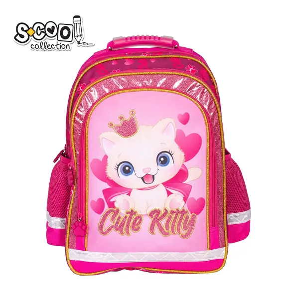 Ghiozdan ergonomic, Cute Kitty, 40.5x29x13.5 cm, S-Cool