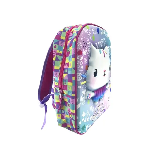 Ghiozdan gradinita, 3D, 32x26x10 cm, bretele ajustabile si intarite, multicolor, Gabby s Dollhouse Engros