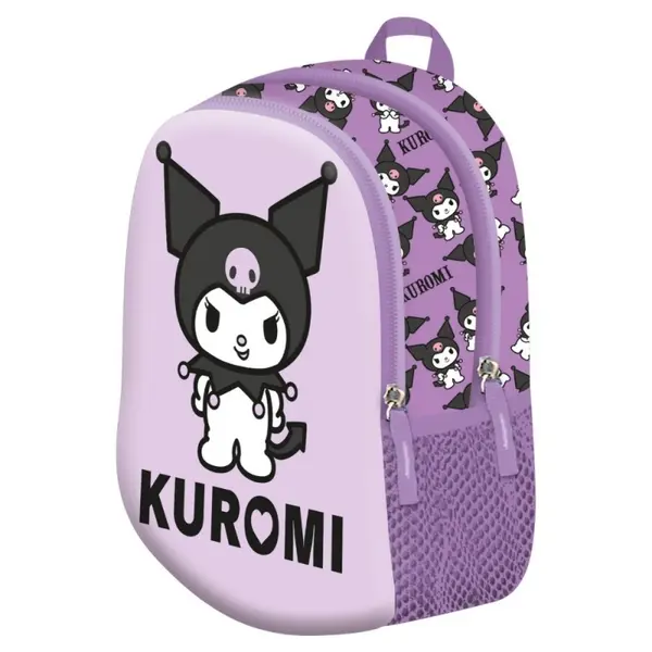Ghiozdan gradinita pentru copii St. Majewski Kuromi Violet cu 2 compartimente, 30x23x12 cm
