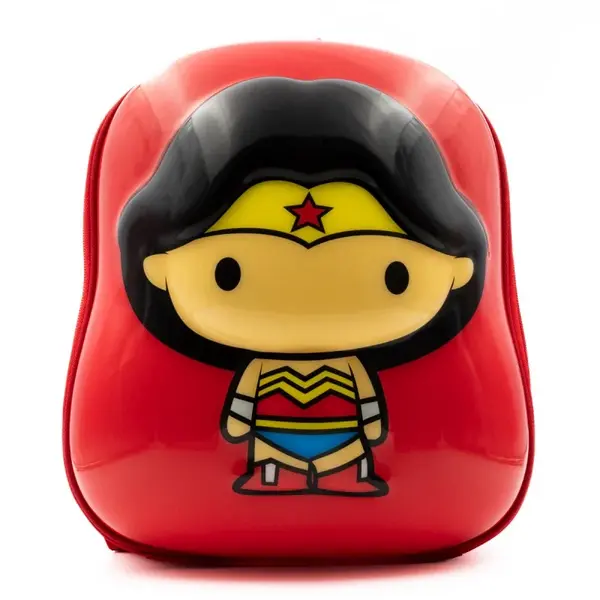 Ghiozdan gradinita Wonder Woman 3D,1 compartiment, rosu,29x15x35 cm
