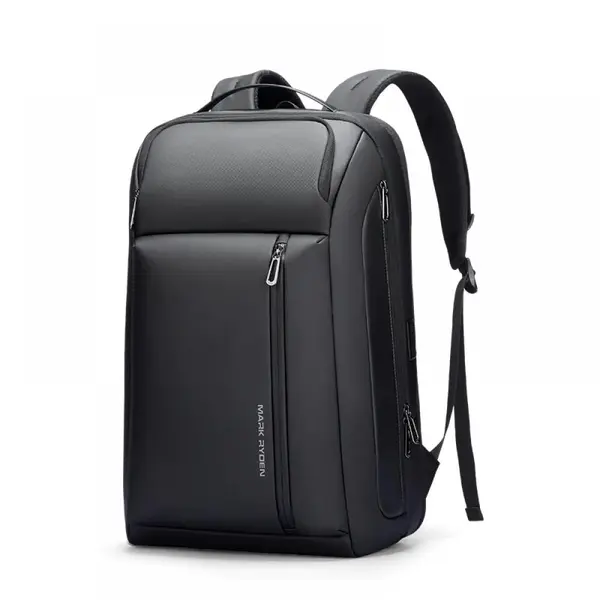 Ghiozdan Mark Ryden multifunctional, capacitate 35L, compatibil cu laptop 15.6 inch, iPad 11 inch, full impermeabil, port USB si micro USB, antifurt, unisex, fermoare YKK, negru, 46 x 31 x 18 cm