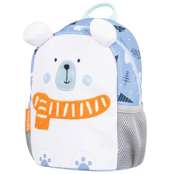 Ghiozdan Mini Dear Friends, 26x20x15 cm, motiv Polar Bear Joe, Tiger Family