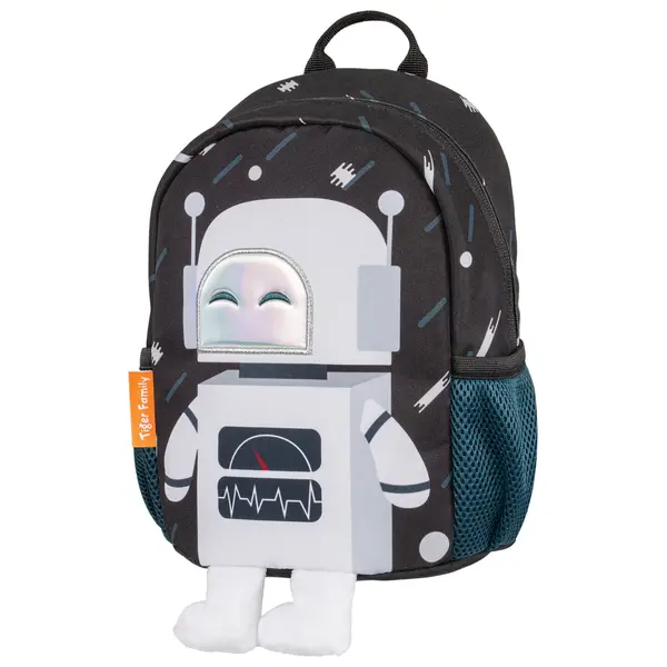 Ghiozdan Mini Dear Friends, 26x20x15 cm, motiv Robot Mr White, Tiger Family