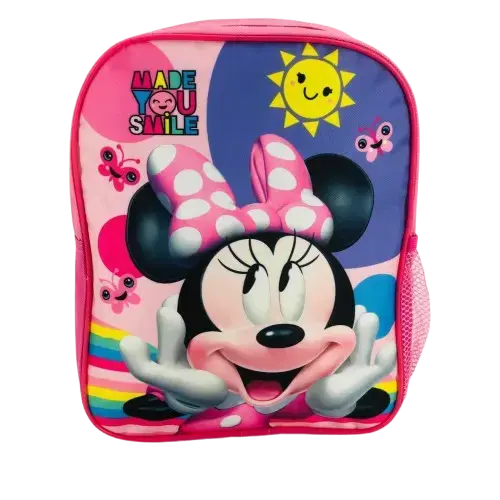 Ghiozdan Minnie Mouse, 26x32x10cm, impermeabil, cu bretele reglabile