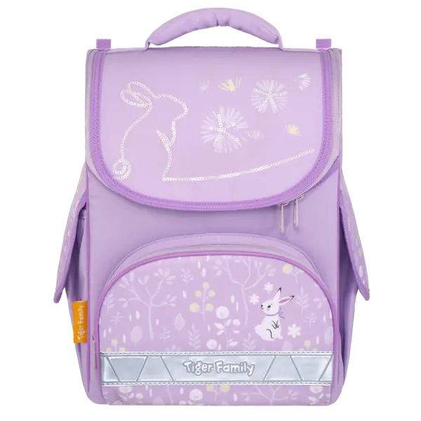 Ghiozdan Nature Quest Lite, 35x31x19cm, Lavender Forest, Tiger Family