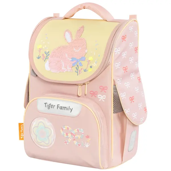 Ghiozdan Nature Quest Pro, 35x31x19cm, Bows and Bunny, Tiger Family