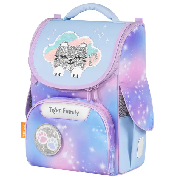 Ghiozdan Nature Quest Pro, 35x31x19cm, Kitty in Clouds, Tiger Family