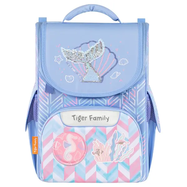 Ghiozdan Nature Quest Pro, 35x31x19cm, Splash of Ocean, Tiger Family
