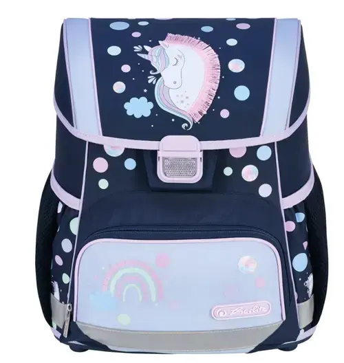 Ghiozdan neechipat Herlitz Loop, dimensiune 37 x 31 x 22 cm, motiv Unicorn Dreams