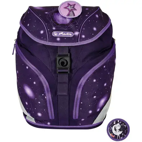 Ghiozdan neechipat Herlitz SoftLight motiv Space Girl, dimensiune 38 x 28 x 23 cm