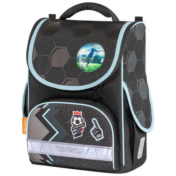 Ghiozdan neechipat Nature Quest Lite, 35x31x19 cm, Football Match, Tiger Family