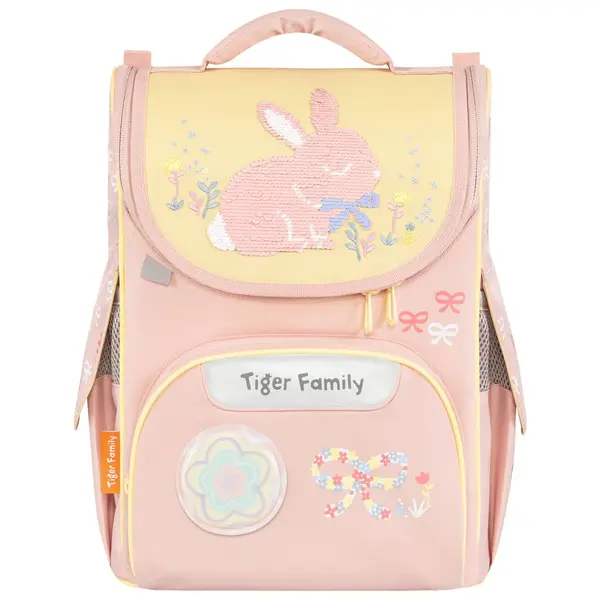 Ghiozdan neechipat, Tiger Family, Nature Quest Pro 2S, Bows and Bunny