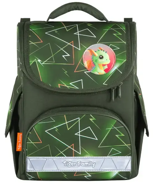Ghiozdan neechipat Tiger Nature Quest Lite, dimensiune 35 x 31 x 19 cm, motiv Time for Power