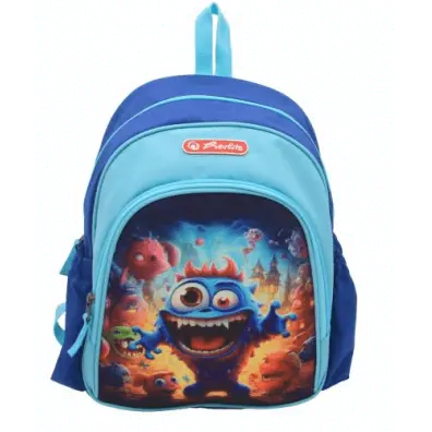 Ghiozdan pentru baieti Herlitz Cool Blue Monster Ghiozdan pentru baieti Herlitz Cool Blue Monster