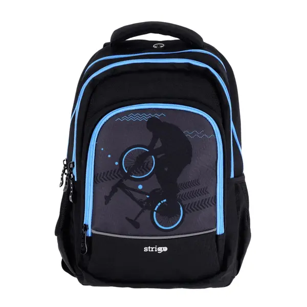 Ghiozdan pentru scoala Strigo Misty+ Black Bicycle ,39x27x18cm