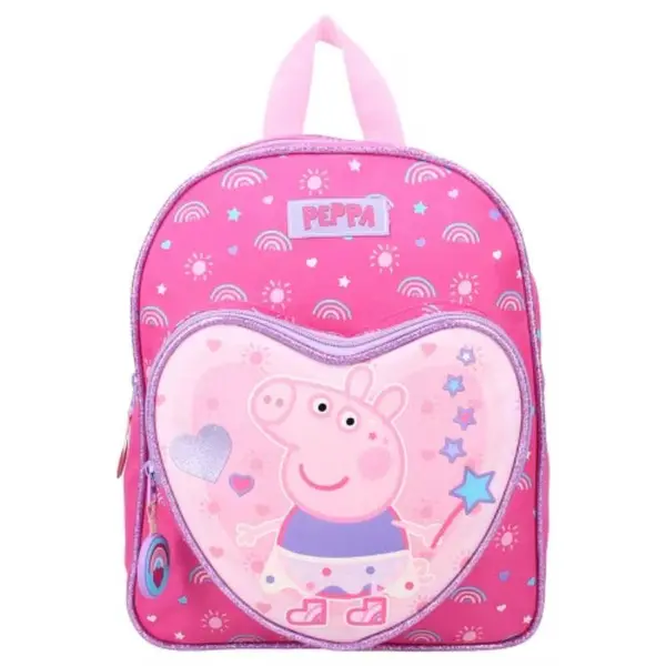 Ghiozdan Peppa made of magic, dimensiuni 30cm x25cm x11cm Engros