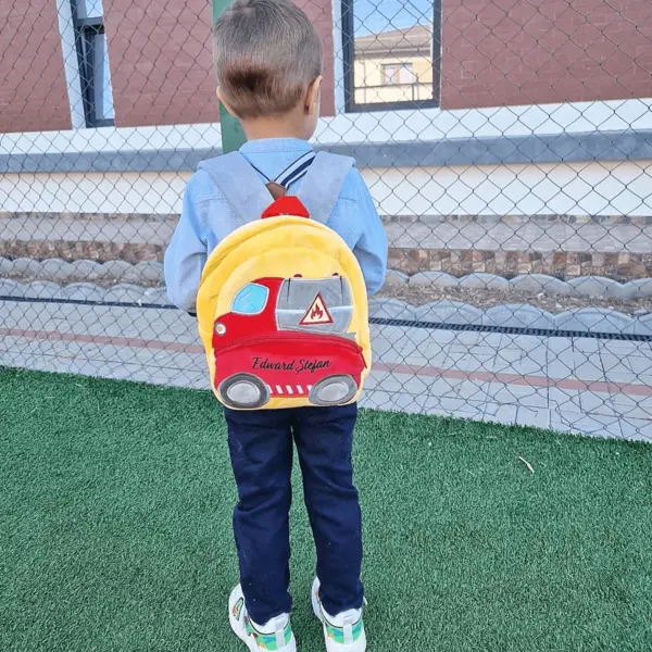 Ghiozdan personalizat Masinuta Pompieri